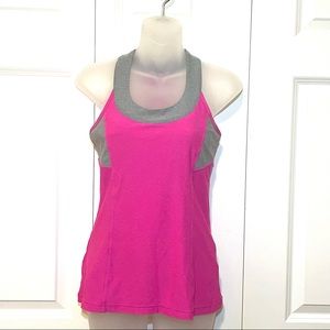 MPG Workout Tank Top Pink & Gray Racerback Mondetta Performance Gear